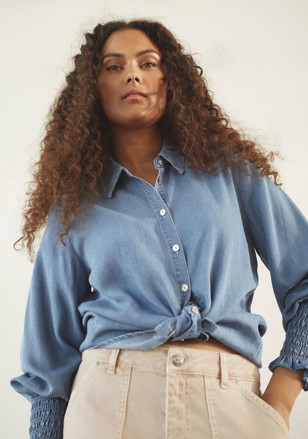 I SAY Ganja Shirt Shirts 616 Denim Blue