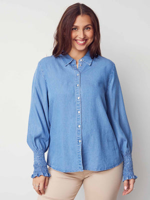 I SAY Ganja Shirt Shirts 616 Denim Blue
