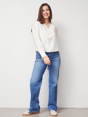 I SAY Genia Blouse Blouses 101 Broken White