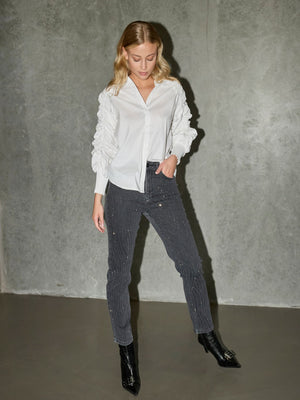 I SAY Genua Deco Jeans Pants N68 Grey w/Stones