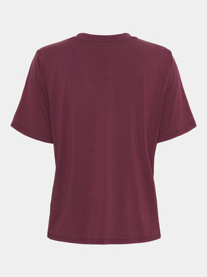 I SAY Gritt O-Neck T-Shirt Basics 434 Wine