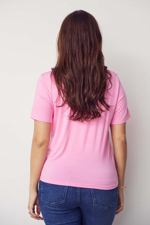 I SAY Gritt O-Neck T-Shirt Basics 515 Hot pink