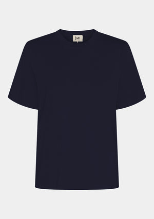 I SAY Gritt O-Neck T-Shirt T-Shirts 640 Navy
