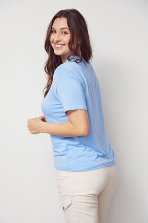 I SAY Gritt O-Neck T-Shirt Basics 645 Skyblue