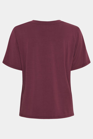 I SAY Gritt V-Neck T-Shirt Basics 434 Wine
