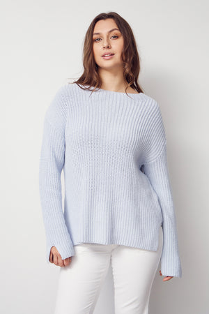 I SAY Gunda Knit Pullover Knitwear 619 Light Blue