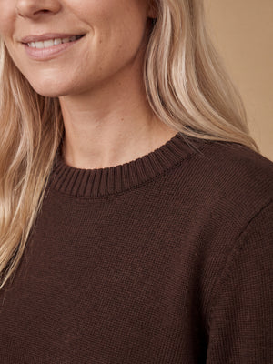 I SAY Gwen Basic Pullover Knitwear 356 Dark brown