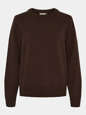 I SAY Gwen Basic Pullover Knitwear 356 Dark brown