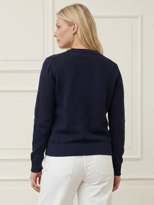 I SAY Gwen Basic Pullover Knitwear 640 Navy