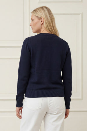 I SAY Gwen Basic Pullover Knitwear 640 Navy