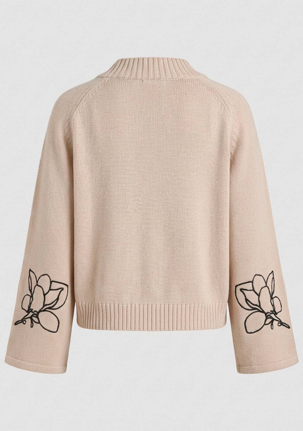 I SAY Gwen Deco Pullover Knitwear N16 Creamy w/Black