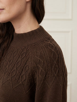 I SAY Gwen Pattern Pullover Knitwear 890 Khaki Melange