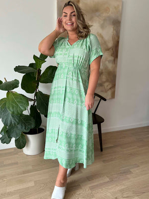 I SAY Gyta New Dress Dresses L98 Green Geo
