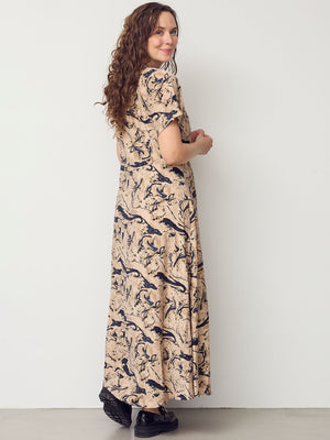 I SAY Gyta New Dress Dresses M08 Camel w/Black Brush