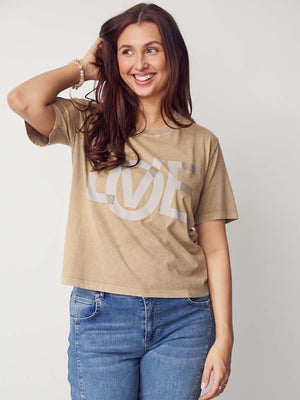 I SAY Haley New T-Shirt T-Shirts N19 Washed Taupe