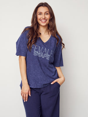 I SAY Haley T-Shirt T-Shirts 635 Washed Navy