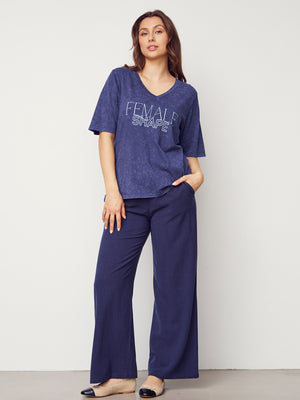 I SAY Haley T-Shirt T-Shirts 635 Washed Navy