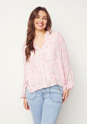 I SAY Haya Shirt Shirts M69 Powder Rose Flower