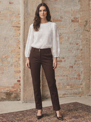 I SAY Isay Chino Pant Pants 356L Dark Brown LONG