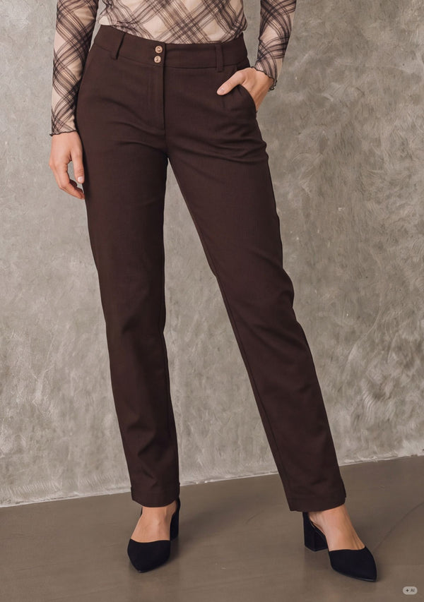 I SAY Isay Chino Pant Pants 356L Dark Brown LONG