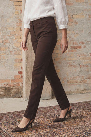 I SAY Isay Chino Pant Pants 356L Dark Brown LONG