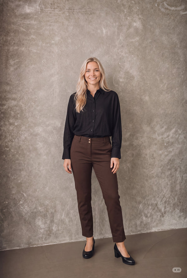 I SAY Isay Chino Pant Pants 356 Dark brown