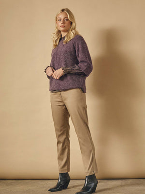 I SAY Isay Highwaist Chino Pants 928 Light Mole