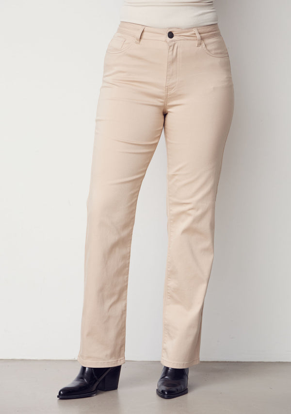 I SAY  Isay Long Straight Pant Pants 112 Sand