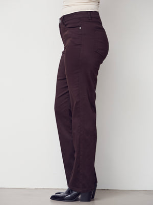 I SAY  Isay Long Straight Pant Pants 356 Dark brown