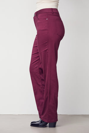 I SAY  Isay Long Straight Pant Pants 434 Wine