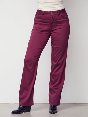 I SAY  Isay Long Straight Pant Pants 434 Wine