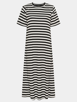 I SAY Jeila Jersey Dress Dresses B28 Black/Broken White stripe