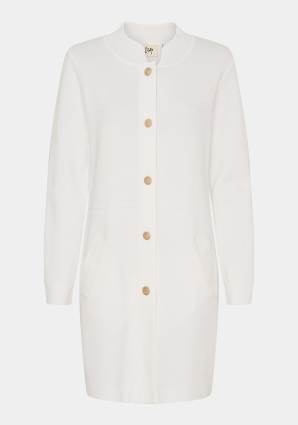 I SAY Jena Button Cardigan Knitwear 101 Broken White