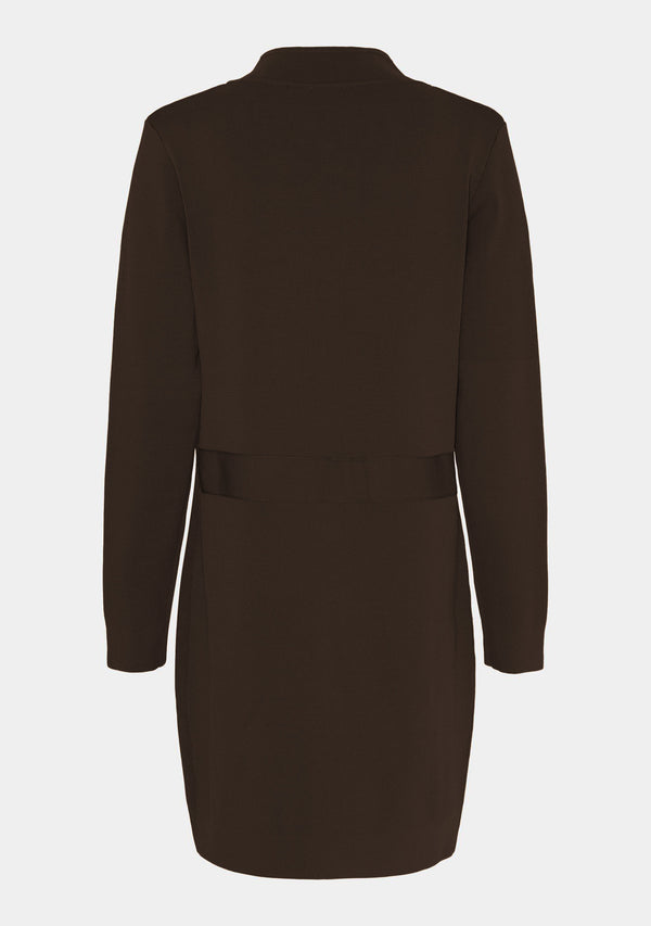 I SAY Jena Button Cardigan Knitwear 356 Dark brown