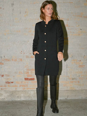 I SAY Jena Button Cardigan Knitwear 900 Black