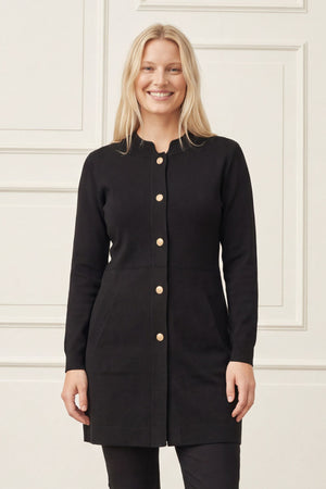I SAY Jena Button Cardigan Knitwear 900 Black