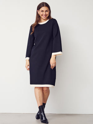 I SAY Jena Knit Dress Knitwear M41 Black w/Cream
