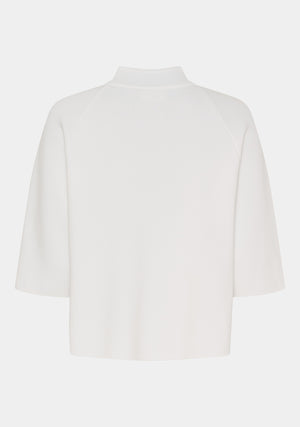 I SAY Jena Poncho Blouse Knitwear 101 Broken White