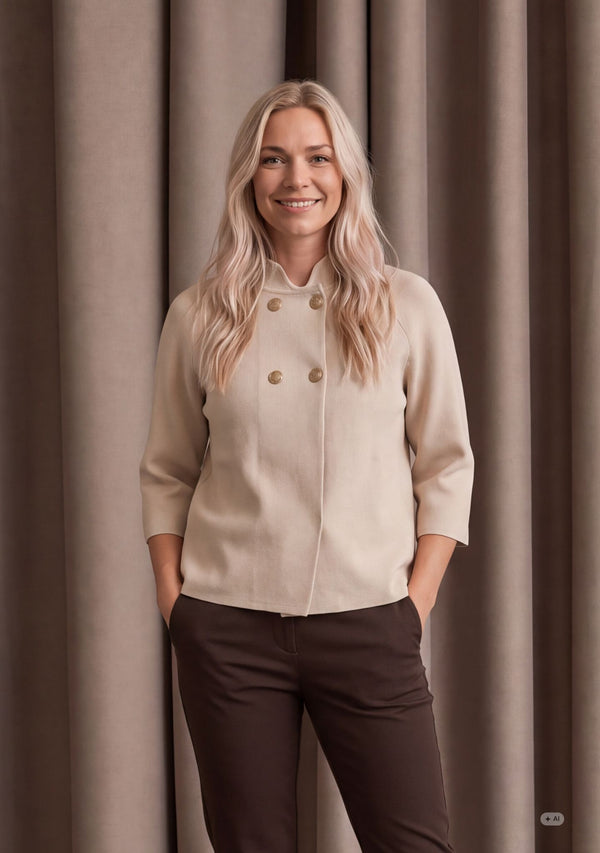 I SAY Jena Poncho Blouse Knitwear 112 Sand