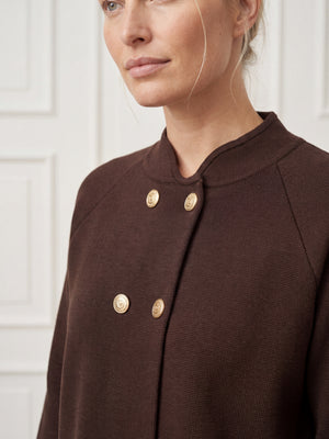 I SAY Jena Poncho Blouse Knitwear 356 Dark brown