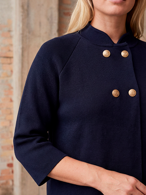 I SAY Jena Poncho Blouse Knitwear 640 Navy