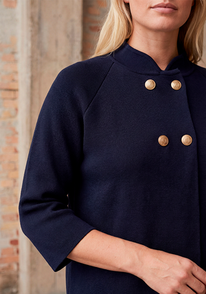 I SAY Jena Poncho Blouse Knitwear 640 Navy