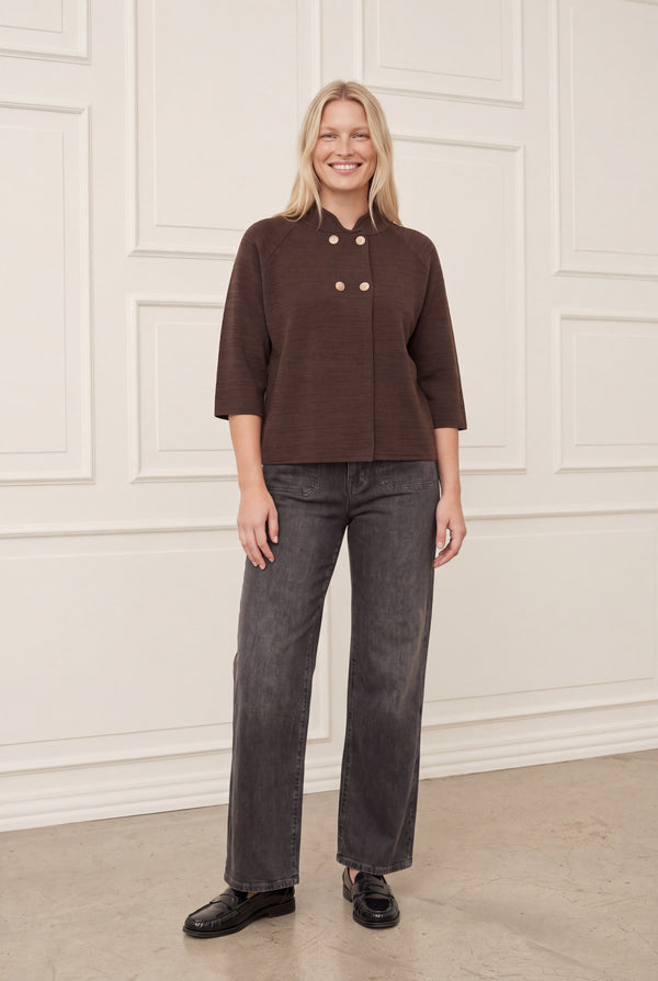 I SAY Jena Poncho Blouse Knitwear 890 Khaki Melange