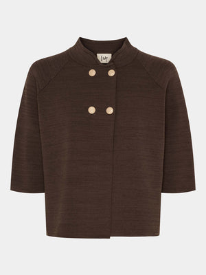 I SAY Jena Poncho Blouse Knitwear 890 Khaki Melange