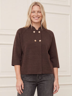 I SAY Jena Poncho Blouse Knitwear 890 Khaki Melange