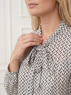 I SAY Jill Blouse Blouses D36 Black Zig Zag