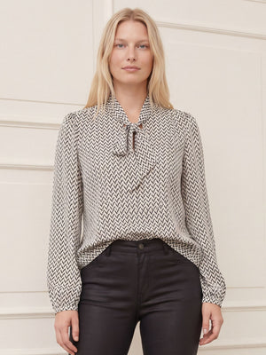 I SAY Jill Blouse Blouses D36 Black Zig Zag