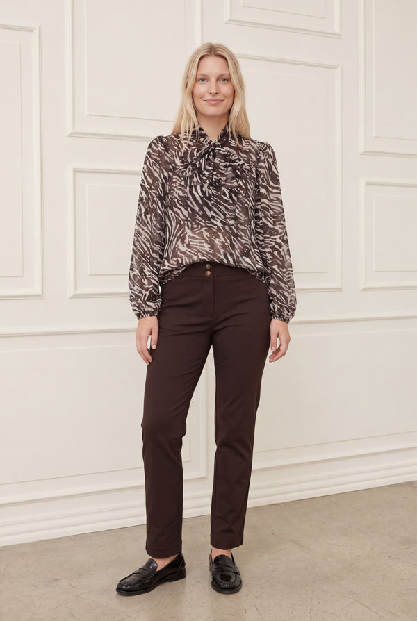 I SAY Jill Blouse Blouses N40 Flowing Brown