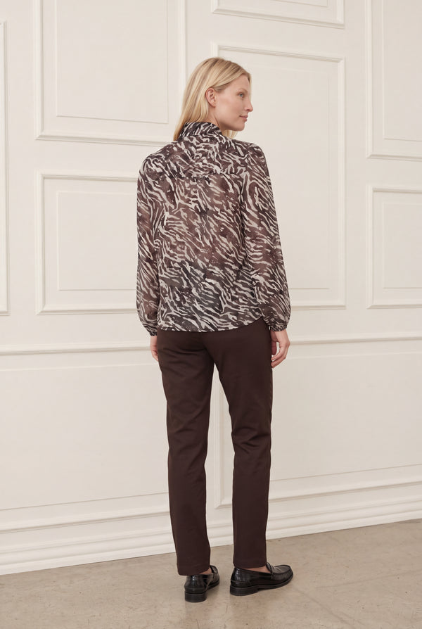 I SAY Jill Blouse Blouses N40 Flowing Brown