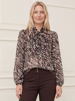 I SAY Jill Blouse Blouses N40 Flowing Brown